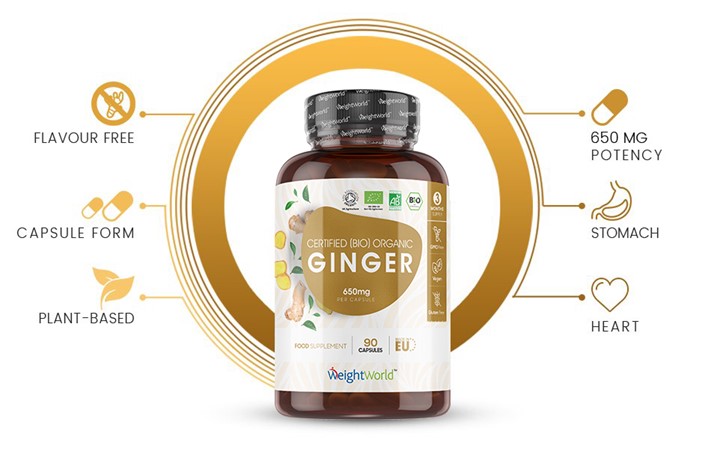 Organic Ginger Capsules from EarthBiotics - General Overview