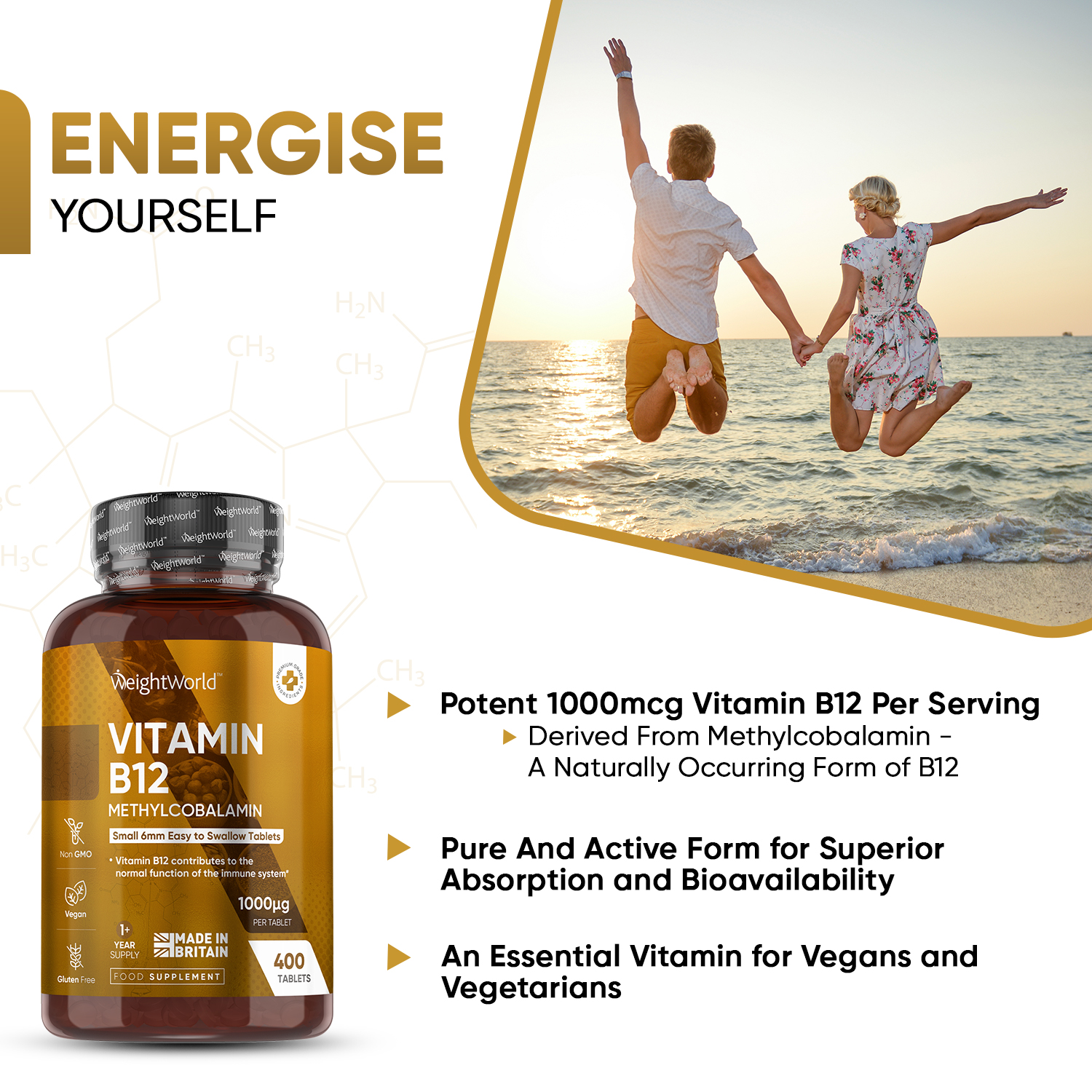 Vitamin B12 Tablets from EarthBiotics - Active Contents