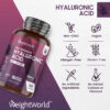 Hyaluronic Acid Capsules - 120 x 600mg - High Strength Supplement For Skin, Bones and Joints - Image 4