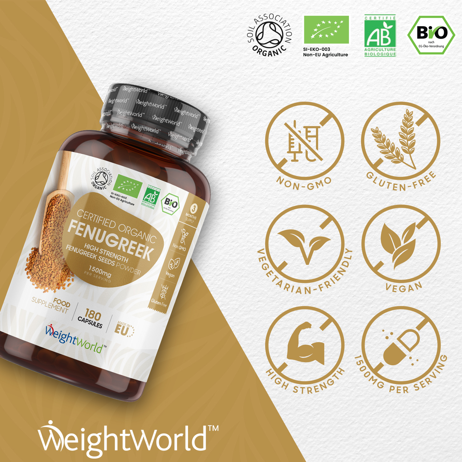Organic Fenugreek Capsules from EarthBiotics - General Overview