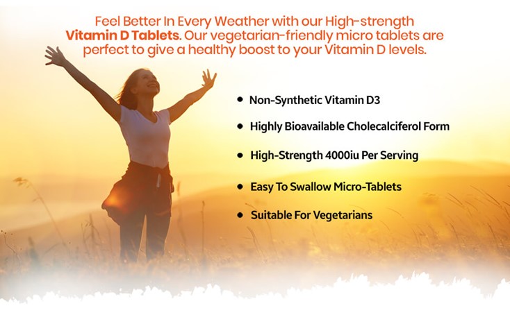 Vitamin D3 4000IU Tablets from EarthBiotics - Active Contents
