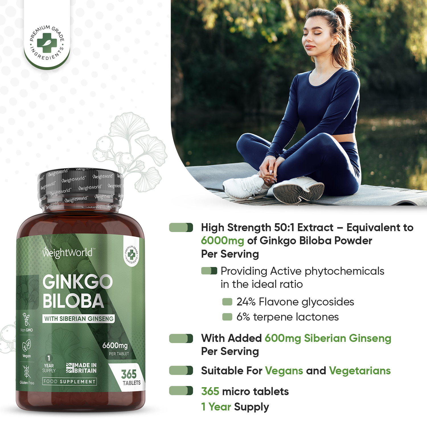 Ginkgo Biloba With Siberian Ginseng from EarthBiotics - Simplified Nutritional Information