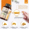 Organic Turmeric with Ginger & Black Pepper 505mg - 365 Capsules. Health-Boosting Supplement - Image 5